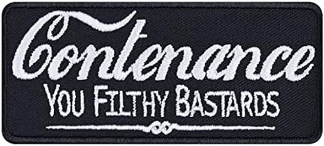 Contenance You FLITHY Bastards Sew on Patch - Iron on Patches for Fighters, Boxers, Wrestlers, Thugs, Bikers - Wildly Popular Applique for All Fabrics | 3.54x1.57 in