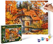 Schipper 609240799 Paint by Numbers - Old Mill - Painting Pictures for Adults Including Brush and Acrylic Paints 24 x 30 cm