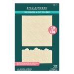 Spellbinders Luxe Backdrop and Border Embossing Folder, Clear