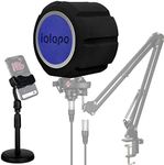 Microphone Windscreen,Professional Thick Wind Shield Pop Filter, Acoustic Filter for 1.77 inch-2.36 inch Recording Studios Microphones,Sound-Absorbing Foam that Reduces Noise and Reflections