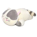 Bettli 23.5" Very Soft Cat Big Hugging Pillow Plush Kitten Kitty Stuffed Animals Gray