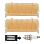 BlueStars MS250 Air Filter Kit - For Stihl 021 023 025 MS210 MS230 MS250C MS210C MS230C MS 250 230 210 Chainsaw Parts - Replaces 1123 120 1613, 1123 120 1612 with Fuel Filter Spark Plug