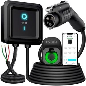 EVIQO EV Charger Level 2-48 Amp Level 2 EV Charger, 240V J1772 Charger Hardwired, EV Chargers for Home Level 2, EV Level 2 Charger, Electric Car Charger Level 2, EVSE EV Charging Station 25' Cord