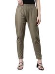 TWIN BIRDS Green Army Coloured 100% Cotton Fabric Trouser/Pant with Functional Pocket for Women - (L)