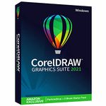 CorelDRAW Graphics Suite 2021 | Graphic Design Software for Professionals | Vector Illustration, Layout, and Image Editing | Amazon Exclusive ParticleShop Brush Pack [PC Disc]