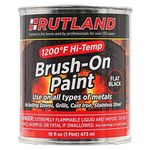 Rutland 1200-Degree F Brush-On Flat Stove Paint, 16 Fluid Ounce, Black