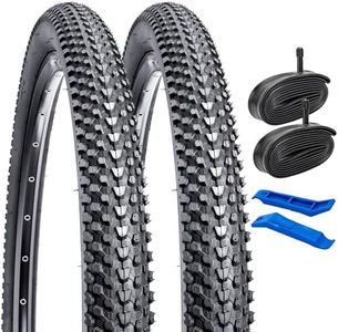 YunSCM 26" Mountain Bike Tires 26x2.10(54-559) and 26" Bike Tubes Schrader Valve Compatible with 26 x 2.10 Bike Tires (YW063)