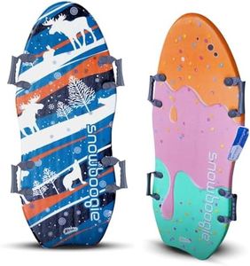 Wham-O Snowboogie Alpine Rocket 48" | Double Rider Foam Snow Sleds | PE Foam Core Sled with Soft Handles | Slick Bottom for Speed & Control | Snow Sledding for Adults & Children