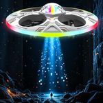 Mini UFO Drone for Kids – RC Plane Flying Toy Remote Control Helicopter with LED Lights, Auto Hover, 2 Batteries(14 Min Flight)
