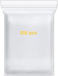 300 Pcs Small Clear Poly Zipper Bags, 2 x 3 inch Resealable Zip Lock Storage Plastic Bags for Beads Jewelry Cards Candy Pills Coins