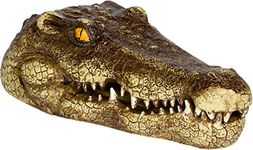 11" Fake Alligator Head Pool Float Blue Heron Decoy for Ponds, and Water Features by Trademark Innovations