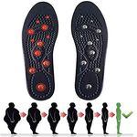 EEUK Magnetic Shoe Insoles Reflexology for Pain Relief, Magnetic Foot Acupuncture Point Therapy Insole, Magnet Massage Foot Insole Washable and Cutable 2 Pairs-S