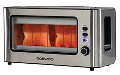 Daewoo SDA1060 Glass Toaster, 18/10 Steel, 900 W