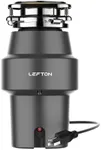 Lefton Garbage Disposal with Power Cord, 1/2 HP Continuous Feed Food Waste Disposer, LGD-513