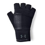 Under Armour Men Weightlifting Glove, Robust fingerless gloves for protection and grip, breathable gym gloves with elasticated cuff