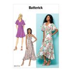 Butterick Patterns 6554 A5 Sizes 6-14 Misses' Wrap Dresses, Tissue, Multi-Colour, 17 x 0.5 x 22 cm