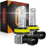 TAMUMIT H11 Bulb 20000LM 120W, H16 High and Low Beam, 6500K White, 1:1 Mini Size Plug and Play,H9 Fog Lights, 800% brightness upgrade, 30000 Hrs of Service Life H8 Bulbs with Fan,Pack of 2