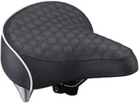 Schwinn Comfort Bike Seat, Quilted, Wide Saddle, Black