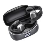 ANINUALE Open Ear Earbuds Bone Conduction Headphones Wireless Earbuds Bluetooth 5.3 Clip On Earbuds 48 Hours Playtime with Digital Display Charging Case Sport Earphones Built-in Mic