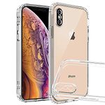 Unov Compatible with iPhone Xs iPhone X Case Clear Bumper Hybrid Protective Anti Yellowing Shockproof Non Slip Slim Fit (Crystal Clear)