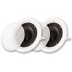 Acoustic Audio by Goldwood Surround Home Theater Speaker Set of 2 White (HTI-6C)