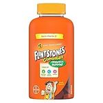 FLINTSTONES Kids Multivitamin Gummies Plus Immunity Support- Multivitamins for Kids, Kids Multivitamin Gummy With Zinc and Extra Vitamin C‡, Free of Artificial Sweeteners, Free of Aspartame, Free of Synthetic FD&C Dyes, 180 Gummies