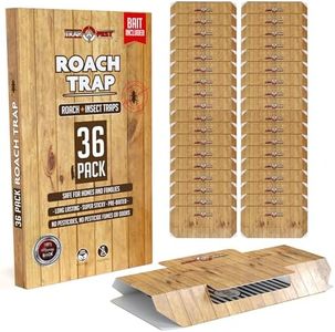 Roach Traps Indoor Sticky (36 Pack) - Glue Traps for Roaches Bug Traps with Roach Bait Traps - Long Lasting Non-Toxic Children and Pet Friendly - Trap a Pest