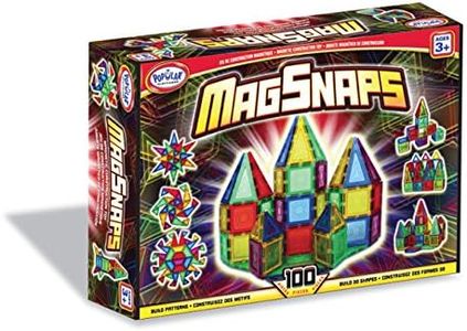 MagSnaps Magnetic Construction Set with 100 Pieces, STEM Learning Toy