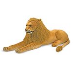 Melissa & Doug Lion Teddy, Giant Soft Toys, Cuddly Toy Lion Teddy, Giant Lion Toy, Stuffed Animal Cuddly Toys for Girls, Safari Nursery, Lion Plush Toys for 3+ Year Old Baby