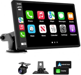 Carplay Screen for Car, 7'' Wireless CarPlay & Android Auto- Upgrade Portable Touchscreen with Bluetooth, Mirror Link, Voice Control, Hands-Free Calling Car Play Screen Stereo for All Vehicles