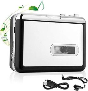 Tobo Cassette Player Tape to MP3 Converter Retro Auto Reverse Portable Audio Tape Player with Earphone; No Need Computer(TD-150CA-03)