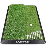 CHAMPKEY Dual-Turf Golf Hitting Mat