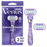 Gillette Venus Swirl Women's Razor Handle with 1 Razor, 2 Cartridge, Purple, Womens Razors / Blades