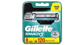 Gillette Mach 3 Razor Refill Cartridges , Men 8 Count