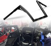 LKV 10inch Rise Ape Hangers Handlebar,1-1/4" Diameter Motorcycle Bar Gloss Black Compatible with Harley Sportster XL 1200 883 Dyna Softail Touring Road Glide Road King Models