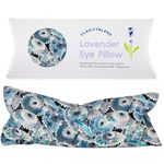 Weighted Lavender Eye Pillow for Yoga, Meditation & Relaxation - Aromatherapy Lavender Pillow Filled with Flaxseed - Washable Pima Cotton Cover for Cooling, Stress Relief, and Facial Tension Release