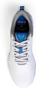 Callaway GTX Waterproof Spikeless Golf Shoes, White/Blue, UK 8