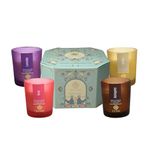 EKAM Pack of 4 Shot Glass Scented Candles| Long Lasting| Ideal for Home Décor, Aromatherapy & Gifting| Lead-Free Wick |43 g Mahogany, Lavender, Rose, Vanilla, 10 Hours Burn Time Each