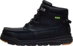 HEYDUDE Men's Bradley II Work CT Leather Boot, Black/Black Size 12