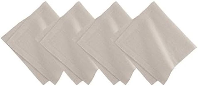 Villeroy and Boch La Classica Napkin Collection, White/Silver, 21"x21" (Set of 4)