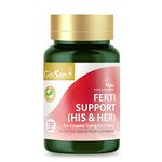 Ginsen Ferti Support His & Her Supplement, Multi Functional Couples Fertility Enhancer, 150 Capsules, Vegan Approved Supplement, Herbal Extract & Vitamins Made in UK