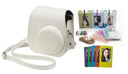 for Fujifilm Instax Mini 11 & Mini 12 Instant Camera Premium Carry Bag with Magnet & Bunting (White)