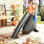 Heavy Duty 3200w Electric Garden Leaf Blower - Grass Hedge Hoover Vacuum Vac | Powerful & Lightweight - Garden Leaves Collector, Clear Gardens, Patios, Gutters, Driveways - 35L Collection Bag, Wheels