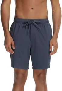 Jockey MV20 Men's Recycled Microfiber Elastane Stretch Straight Fit Solid Shorts with Stay Fresh Treatment_Graphite_M