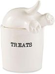 Mud Pie Dog Tail Treat Canister - Ceramic Dog Treat Jar