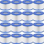 Vickmons Type VI Hot Tub Filter Cartridge Compatible with Lay-Z-Spa, Coleman SaluSpa 90352E, 58323E, 58323 Swimming Pool Pump, 16 Pack