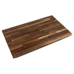 John Boos WALKCT-BL1825-O Blended Walnut Solid Wood Finish Natural Edge Grain Kitchen Cutting Board Island Top Butcher Block, 18 x 25 x 1.5 inches