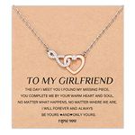 Aunis Gifts for Girlfriend Infinity Heart Necklace for Girlfriend I Love You Gifts for Her Birthday Christmas