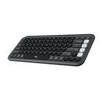 Logitech POP ICON Keys Wireless Bluetooth Keyboard, Comfortable Typing, Programmable Keys, Easy-Switch Between up to 3 Devices, for Laptop, Tablet, PC – Graphite and White