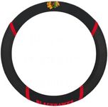 Fanmats 14789 NHL Chicago Blackhawks Polyester Steering Wheel Cover 15"x15"